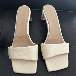 Dear Frances Cream Heeled Sandals